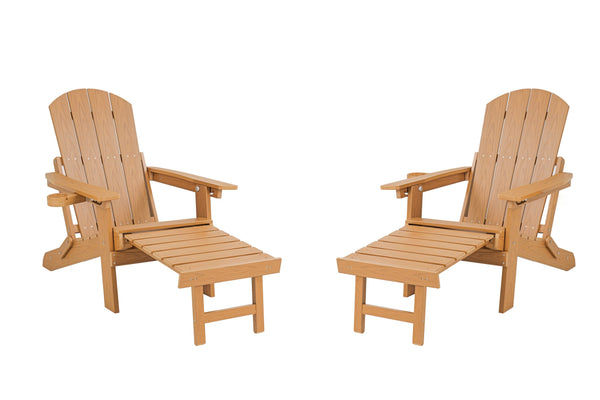 English Elm 2-Piece All-Season Outdoor Lounge Chairs For Patios – Stylish, Weather-Resistant Comfort & Storage W2085P363079