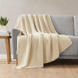 INK+IVY Bree Knit Casual Throw II50-734 Ivory