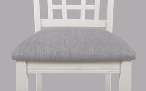 English Elm 2pc Hartwell Counter Height Upholstered Pub Chairs with Lattice Back Rustic Farmhouse Comfort Set Cream,Light Gray 43.75 L x 20.25 W x 11 H B011P373709