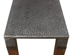 Sarreid Burnford Console Table – Elegant Iron Design With Solid French Walnut Legs & Vintage Finish Perfect For Any Space Grey  30415