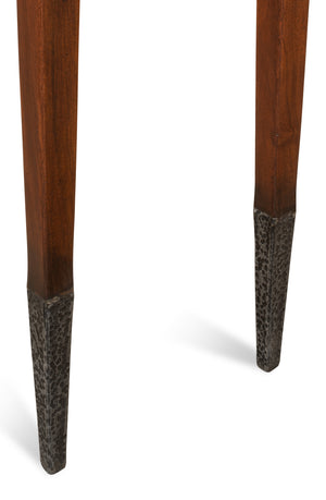 Sarreid Burnford Console Table – Elegant Iron Design With Solid French Walnut Legs & Vintage Finish Perfect For Any Space Grey  30415