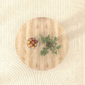 English Elm Dining Farmhouse Expandable Oval Table 59"x43" with Removable Leaf, X-Base, White Oak Finish, Seats 6 W1347P246823