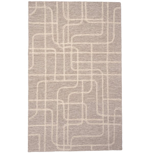 Capel Rugs Lineas Hand-tufted Area Rug - Contemporary Geometric Design In Natural Undyed Wool For Any Room Graphite, Ivory 100% Wool 3043rs05000800300