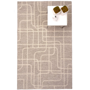 Capel Rugs Lineas Hand-tufted Area Rug - Contemporary Geometric Design In Natural Undyed Wool For Any Room Graphite, Ivory 100% Wool 3043rs05000800300
