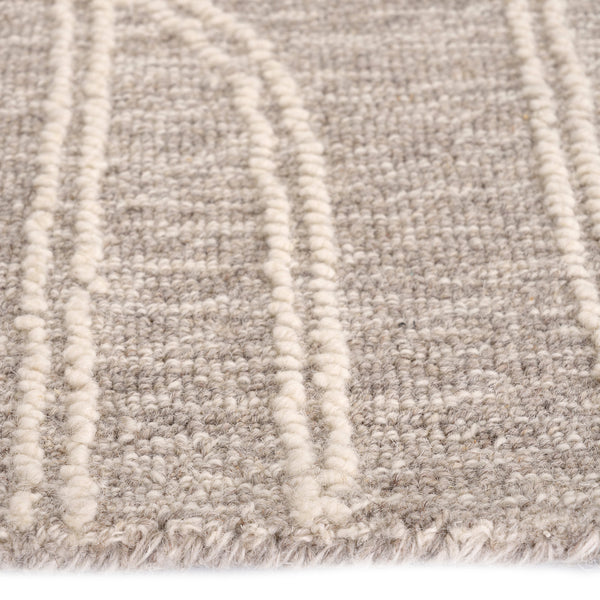 Capel Rugs Lineas Hand-tufted Area Rug - Contemporary Geometric Design In Natural Undyed Wool For Any Room Graphite, Ivory 100% Wool 3043rs05000800300