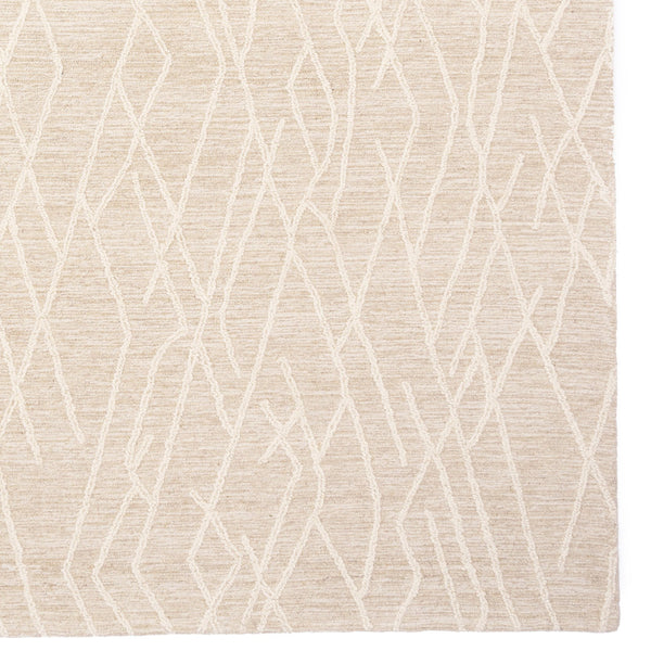 Capel Rugs Lineas Hand-tufted Area Rug - Contemporary Geometric Design In Natural Undyed Wool For Any Room Gesso, Ivory 100% Wool 3043rs05000800600