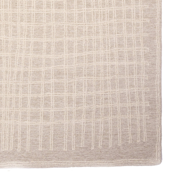 Capel Rugs Lineas Hand-tufted Area Rug - Contemporary Geometric Design In Natural Undyed Wool For Any Room Vellum, Tan 100% Wool 3043rs03060506670