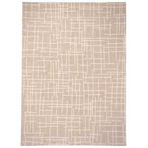 Capel Rugs Lineas Hand-tufted Area Rug - Contemporary Geometric Design In Natural Undyed Wool For Any Room Canvas, Ivory 100% Wool 3043rs03060506700