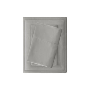 JLA Home Madison Park - Luxurious Brushed Microfiber Sheet Set with Deep Pockets, Moisture-Wicking, OEKO‑TEX Certified Comfort Grey MP20-2383
