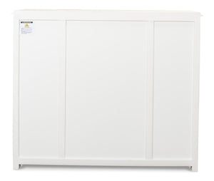 Sarreid White Swan Tall Sideboard With Handturned Iron Knobs - Reclaimed Pine, Chic Whitewashed Finish White  30462