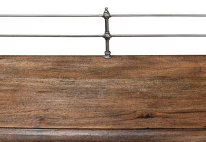 Sarreid Covent Gardens Sideboard - Elegant Old Stain Wood Finish With Faux Keyhole Escutcheon Design Brown  30467