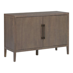 English Elm U_style Farmhouse Pine Veneer Buffet Cabinet with Double Doors for Kitchen or Entryway Brown N711P410389D