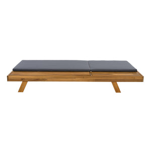 English Elm Christopher Knight Home® - Lounge Chaise Set – Stylish Acacia Wood With Dark Grey Water-Resistant Cushions For Outdoor Comfort N770P253442T_N770P253018G