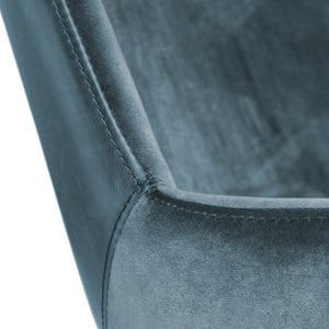 EuroStyle Desi Two-Tone Fabric Leatherette Task Chair with Swivel Tilt and Steel Base Blue 30492BLU
