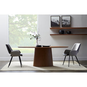 EuroStyle Desi Accent Chair Mixed Texture Leatherette and Fabric with Industrial Steel Base Warm Gray/Charcoal Gray 30494DKGRY