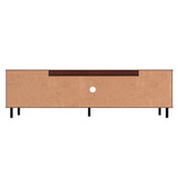 Manhattan Comfort Mosholu Mid-Century Modern TV Stand Black and Nut Brown 304AMC226