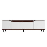 Manhattan Comfort Mosholu Mid-Century Modern TV Stand White and Nut Brown 304AMC227