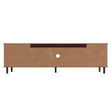 Manhattan Comfort Mosholu Mid-Century Modern TV Stand White and Nut Brown 304AMC227