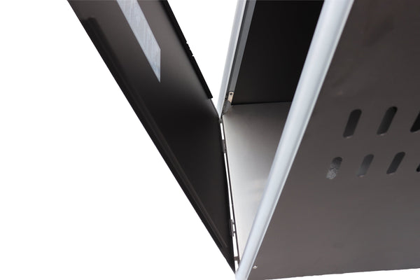 English Elm 40,000 Btu Propane Patio Heater Mocha Stainless Steel – 40K BTU Quiet Warmth, Safety Shutoff, Wheels, Commercial Build B120P218080