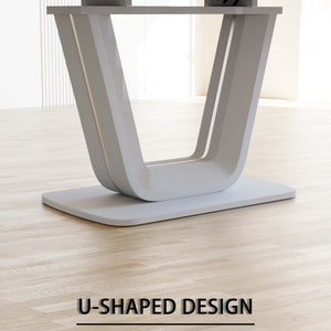 English Elm 62.99-78.74" Expandable Dining Table Set For 2-8 With 6 Padded Chairs - Modern Space-Saving Design! W2189S00741