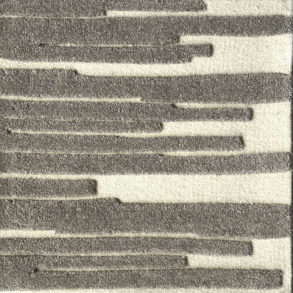 Capel Rugs Mason Wool Area Rug - Unpredictable Asymmetrical Lines For A Modern, Artistic Touch In Any Space Granite, Gray 100% Wool 3050rs05000800330