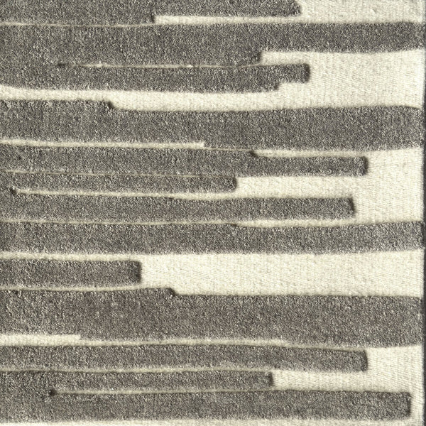 Capel Rugs Mason Wool Area Rug - Unpredictable Asymmetrical Lines For A Modern, Artistic Touch In Any Space Granite, Gray 100% Wool 3050rs05000800330