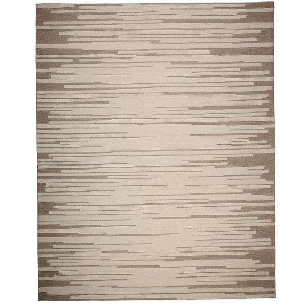 Capel Rugs Mason Wool Area Rug - Unpredictable Asymmetrical Lines For A Modern, Artistic Touch In Any Space Alabaster, White 100% Wool 3050rs05000800600