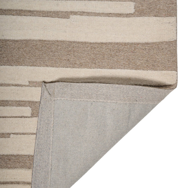 Capel Rugs Mason Wool Area Rug - Unpredictable Asymmetrical Lines For A Modern, Artistic Touch In Any Space Alabaster, White 100% Wool 3050rs05000800600