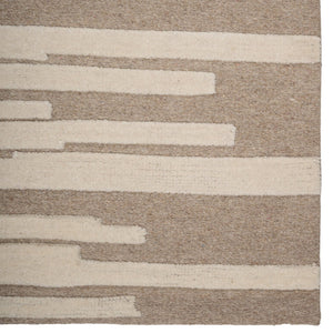Capel Rugs Mason Wool Area Rug - Unpredictable Asymmetrical Lines For A Modern, Artistic Touch In Any Space Alabaster, White 100% Wool 3050rs05000800600
