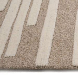 Capel Rugs Mason Wool Area Rug - Unpredictable Asymmetrical Lines For A Modern, Artistic Touch In Any Space Alabaster, White 100% Wool 3050rs05000800600