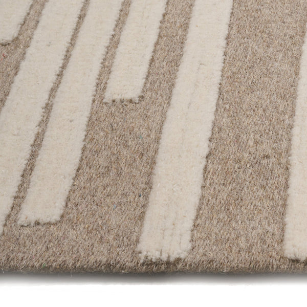 Capel Rugs Mason Wool Area Rug - Unpredictable Asymmetrical Lines For A Modern, Artistic Touch In Any Space Alabaster, White 100% Wool 3050rs05000800600