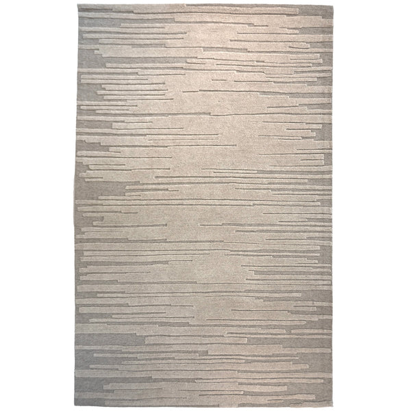 Capel Rugs Mason Wool Area Rug - Unpredictable Asymmetrical Lines For A Modern, Artistic Touch In Any Space Travertine, Ivory 100% Wool 3050rs09001200750