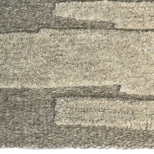 Capel Rugs Mason Wool Area Rug - Unpredictable Asymmetrical Lines For A Modern, Artistic Touch In Any Space Travertine, Ivory 100% Wool 3050rs09001200750