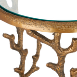 Coral Brass Accent Table