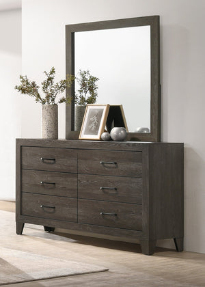 English Elm 1pc Contemporary Tall Chest with Faux Marble Top and Four Drawers for Elegant Bedroom Storage Brown 62.01 L x 19.29 W x 32.48 H B2741P334812
