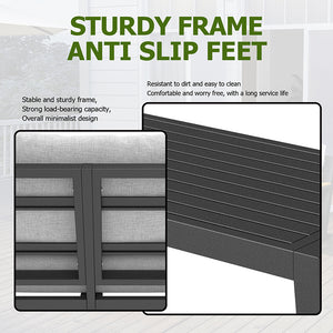 English Elm Aluminum 5-Seat Outdoor Sectional Sofa Set with Coffee Table, Waterproof Olefin Cushions, Grey Modern W2775S00013