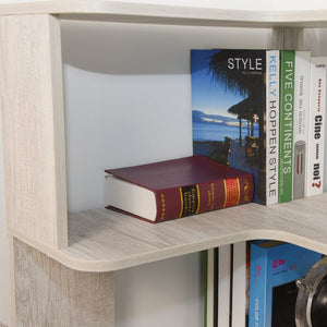 English Elm 90cm L-shaped Corner Bookcase Five Tier Open Shelving Unit for Home Office W2899P444149