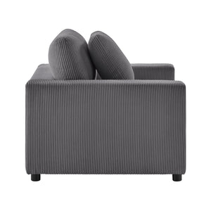 English Elm Chelsea Modern Armchair with Plush Down-Blend Cushions, Removable Covers & Solid Wood Legs Charcoal B050P402012