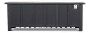 Sarreid Persian Black Sideboard - Stylish Reclaimed Pine With 3 Removable Shelves & Chic Black Rubbed Finish Brown  30520