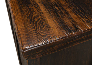 Sarreid Persian Black Sideboard - Stylish Reclaimed Pine With 3 Removable Shelves & Chic Black Rubbed Finish Brown  30520