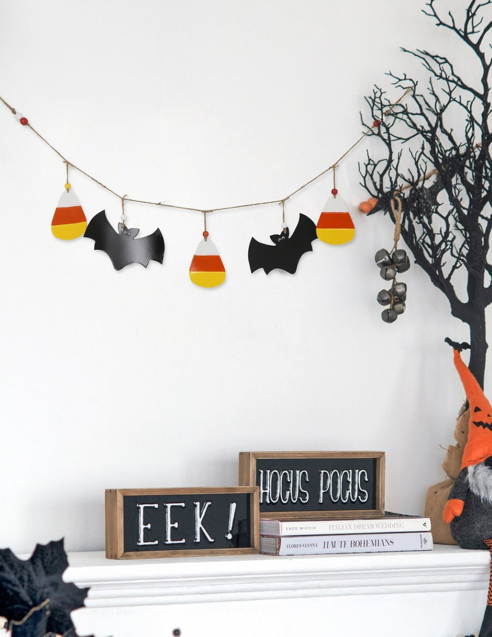English Elm Set Of 2 Halloween Garlands - 47.5" Spooky Wall Decor For Festive Parties And Home Accents W2078P370795-GIGA