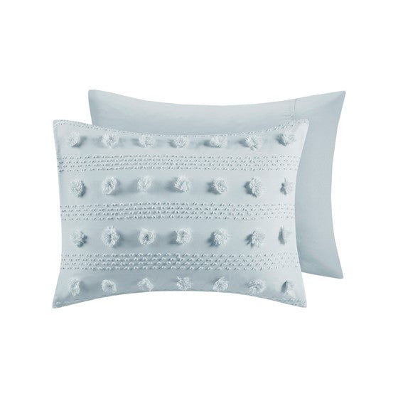 English Elm Full/Queen Luxurious Clip Jacquard Comforter Set with Antimicrobial Brushed Microfiber, 3-Piece Bedding Blue 18.9 L x 9.84 W x 9.84 H B035P203265