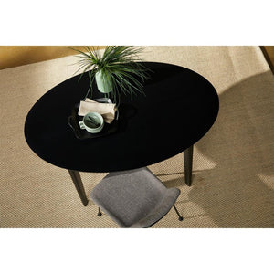 EuroStyle Elma Quilted Tweed Fabric Dining Side Chairs with Steel Matte Base Set of Two 30558LTGRY