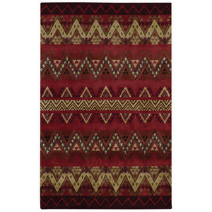 Capel Rugs Timber Ridge Cinnamon - Cozy-plush Pure Wool Lodge-style Rug With Energetic Patterns For Your Home Cinnamon, Red 100% Wool 3057rs03000500500