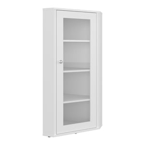 English Elm Genova Slim Glass Door Display Cabinet Modern Shelved Showcase for Living or Dining B070P487557