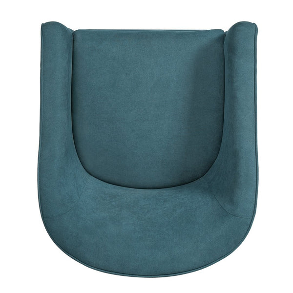 English Elm Power Lift Recliner Barrel Back Chenille Chair for Seniors with Footrest Pocket Blue N719P355911C