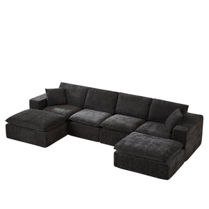 English Elm Modern Chenille Cloud Sofa - Cozy, Customizable Comfort For Contemporary Living Rooms & Offices W3396S00041