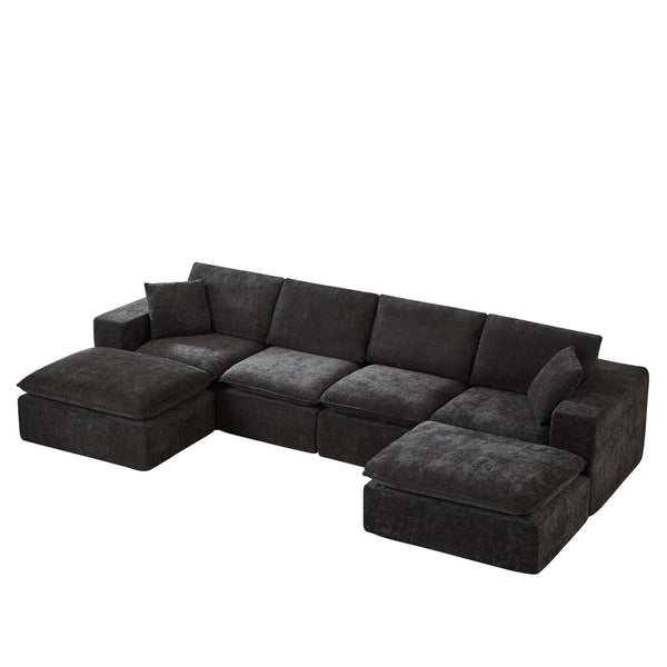 English Elm Modern Chenille Cloud Sofa - Cozy, Customizable Comfort For Contemporary Living Rooms & Offices W3396S00041