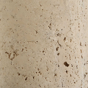 Uttermost Tanaka Travertine Stone Base Indoor Outdoor Lamp with Bronze Dome Shade