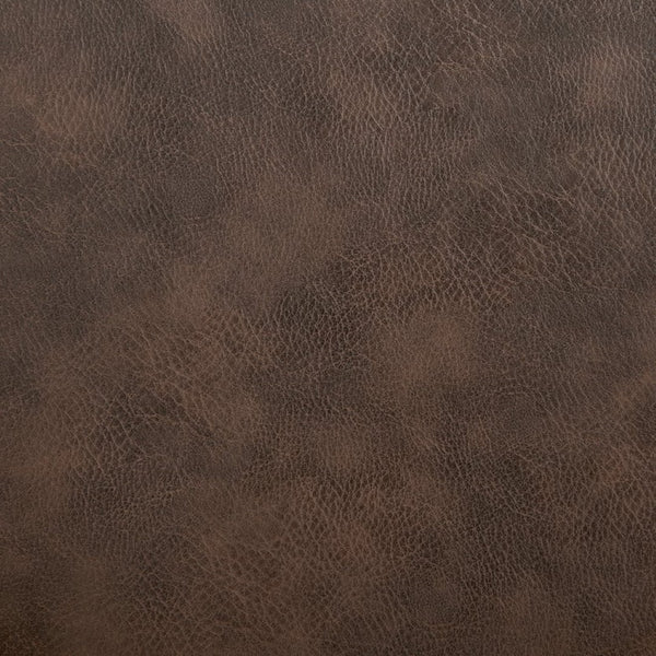 Eurostyle Desi Swivel Bar Stool - Distressed Leatherette & Fabric Seat, Matte Black Steel Legs - Modern Design Ivory,Dark Brown Leatherette And Fabric Over Foam 30582-ivry